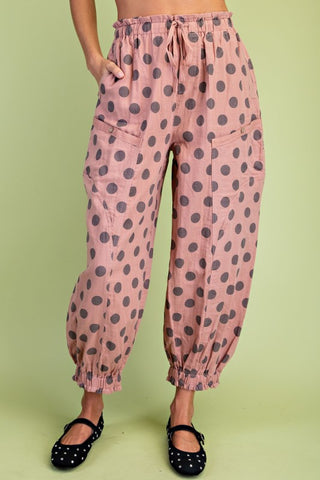 Chocolate Chip Cargo Joggers - Rust
