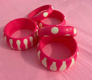 Colorful Artisan Bangles - Pink