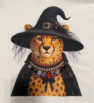 Witchy Chandra in 3D Jewels Muscle Tee - Cream