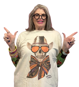 Howdy Glam Skull 3D Jewels Tee