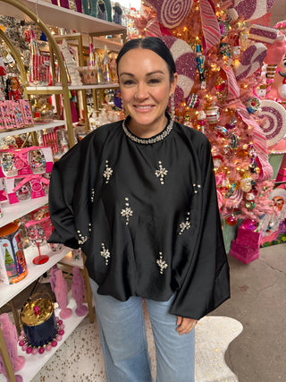 All Eyes on You Top-Black