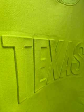 Texas embossed Neon Green sweathshirt