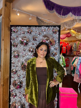 Botanical Luxe Velvet Blazer
