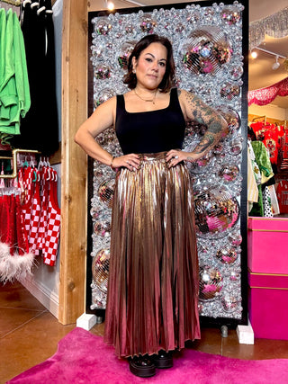 Bronze Bombshell Lamé Maxi