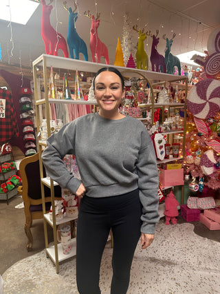 Slate Crop Sweatshirt