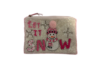 Christmas Beaded Coin Purse
