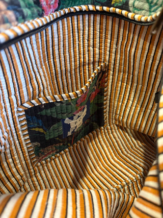Quilted Jungle Print Bag
