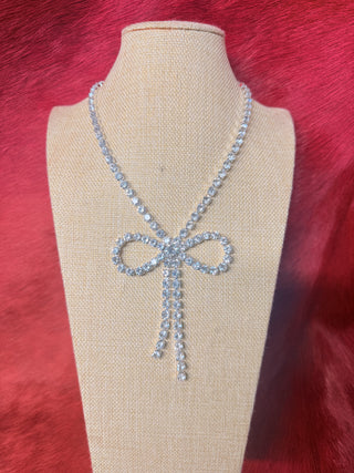 Sparkle and Grace Bow Necklace