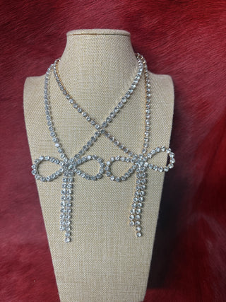 Sparkle and Grace Bow Necklace