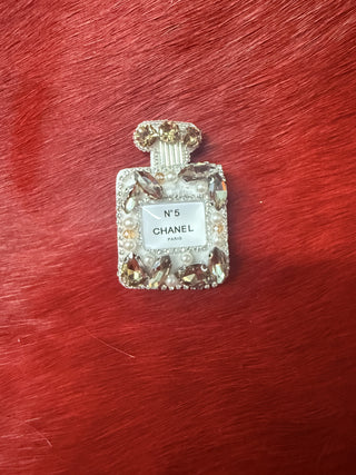 Camel Threads Seed Bead Brooch - Chanel No 5