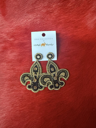 Fleur De Lis Camel Threads Earrings