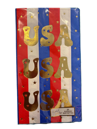 Ceramic Wave Napkin Tray w/ USA Napkins