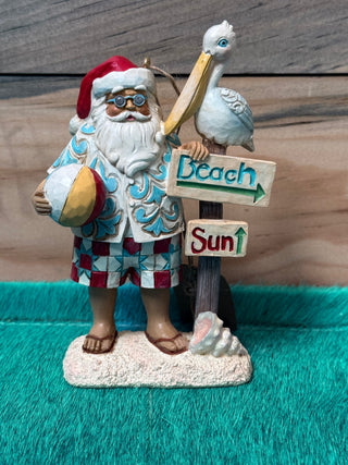 Santa with Sign Ornament