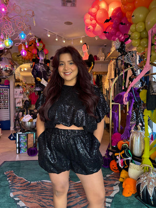 Midnight Shimmer Chic Top