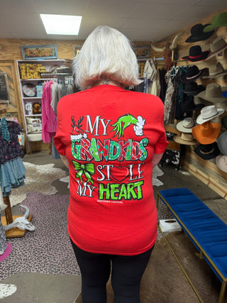 Grinch Grandkids Stole My Heart Tee