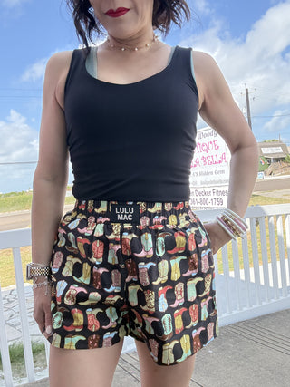 Black Boot Boxer Shorts