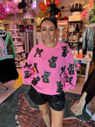 HALLO-SPARKLE KITTY SWEATSHIRT