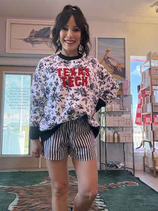 Brianna Cannon • TEXAS TECH FLORAL TOILE SWEATSHIRT