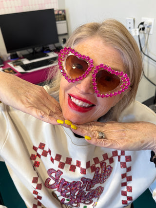 Pink Heart Fashion Sunglasses