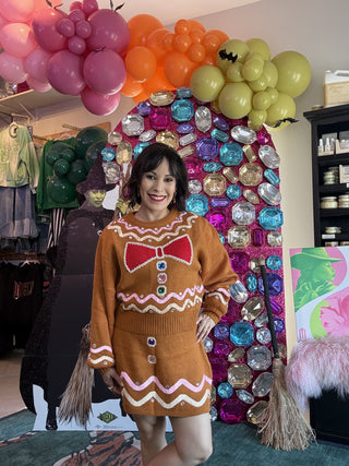 Queen of Sparkles • QOS • Brown Gingerbread Jewel Skirt