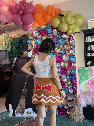 Queen of Sparkles • QOS • Brown Gingerbread Jewel Skirt