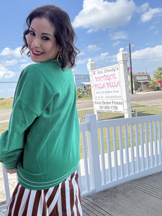 Queen of Sparkles QOS Green French Bulldog Sweatshirt