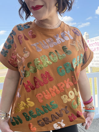 Everything Thanksgiving Sequin Tee