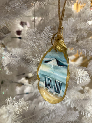 Oyster Beach Chairs Ornament