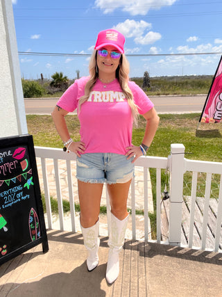 Chenille Trump Pink T-Shirt