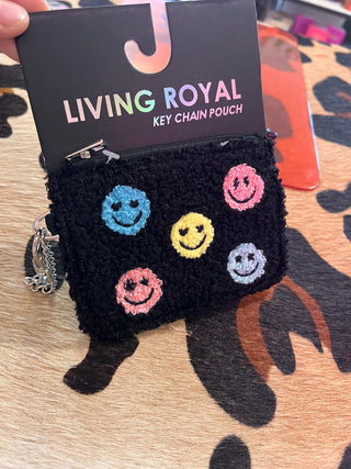 Smiley Face Key Chain Pouch