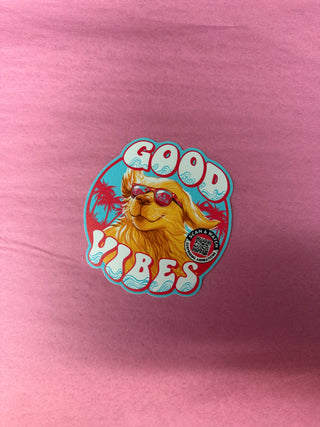 Good Vibes Dog Sticker Decal