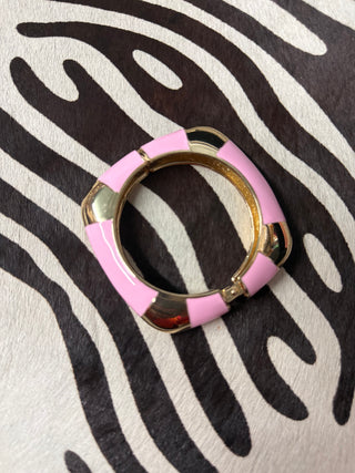 Pink Square Cuff Bracelet