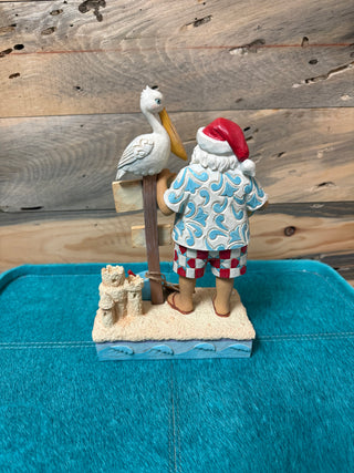 Santa with Signs and Pelican