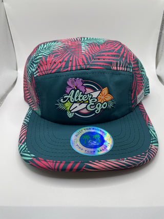 Coastal Splash Teal Full Palm Hat