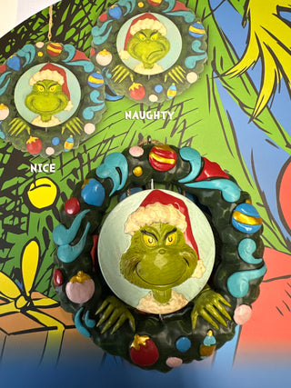 Grinch In Wreath Ornament