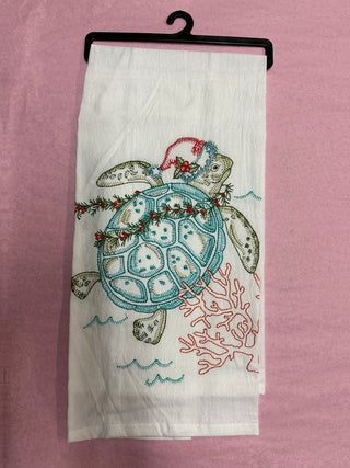 Christmas Turtle Kitchen Towel