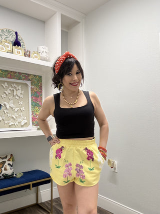 QOS Yellow Multi Iris Short