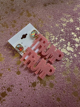 Glitter Trump Earrings