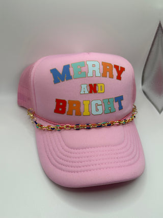 Cheerful Time of the Year Trucker Hat With Chain