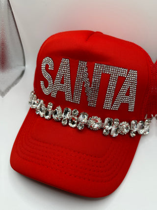 Chunky "SANTA" Blingy Trucker Hat