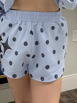 QOS Pale Blue Polka Dot QOS Sparkle Short