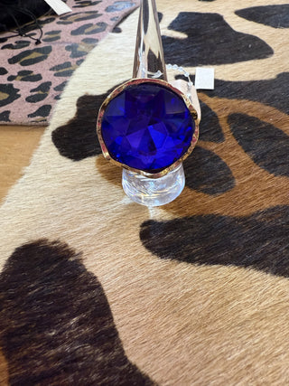 Round Stone Accented Stretch Ring