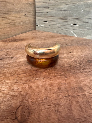 Tortoise and Gold Pony Holder