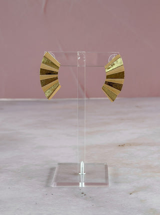 Golden Fan Earrings