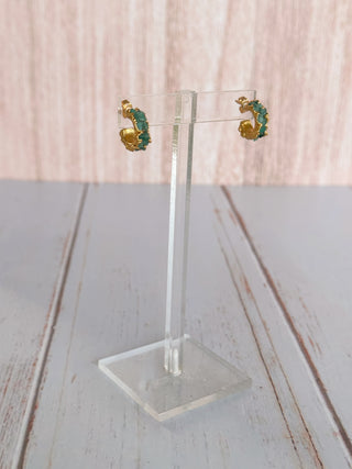 Emerald Gems Mini Hoop Earrings