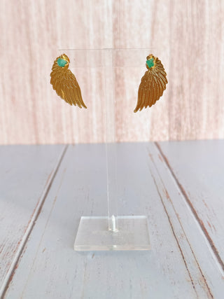 Emerald Angelical Studs