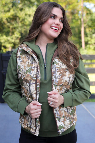Delilah Puffer Vest- Classic Chloe Camo