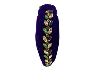 Mardi Gras Velvet Rhinestone Headband