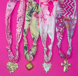 Spring Charm Necklace - Pinks