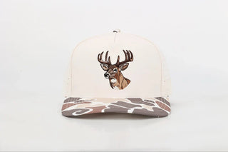 Outdoor Deer Embroidered Camo Hat